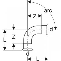 Copper 90 Degree Bend - Elbow (Gas)