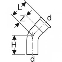 Copper 90 Degree MF Bend Plain End - Elbow (Gas)